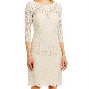 Nicole Miller New York Bow Back Lace Dress